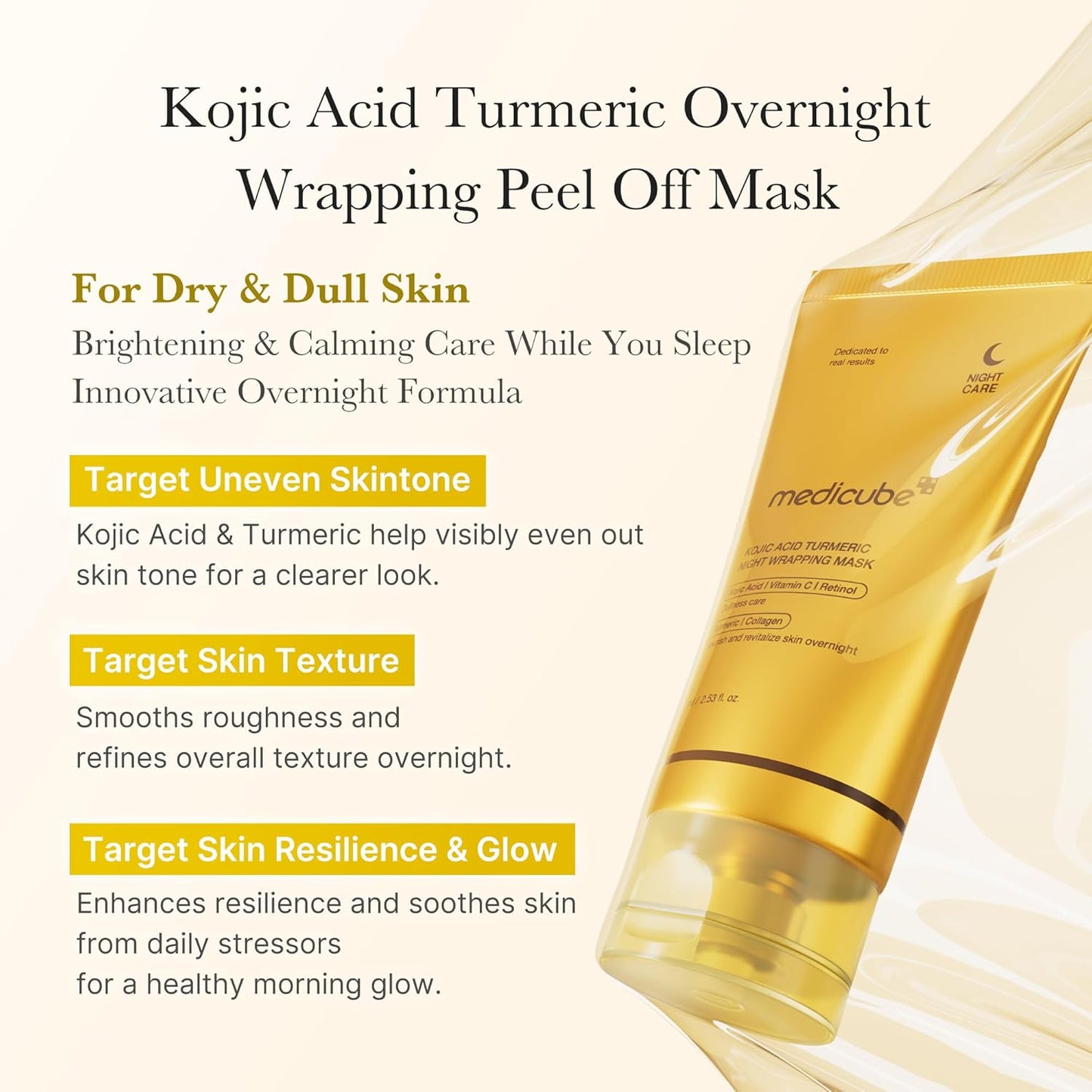 Medicube Turmeric Overnight Wrapping Peel Off Mask